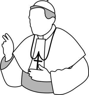 clip art clipart svg openclipart black white church outline religion religious christian faith catholic authority bishop pope clergy the pope vatican 剪贴画 黑色 白色 宗教