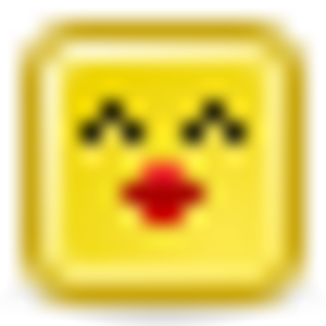 clip art clipart image svg openclipart small black yellow 爱情 图标 kiss rectangle emoticon smilies emoji emotag winkey 剪贴画 黑色 黄色