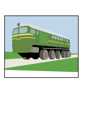 clip art clipart svg openclipart green 交通 vehicle container train delivery large move big car 剪贴画 绿色 草绿 大型的 容器