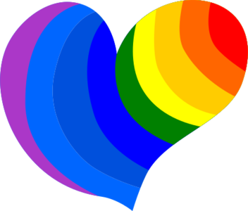 clip art clipart svg openclipart 爱情 sign symbol emotion heart rainbow loving affection gay hippie 剪贴画 符号 标志 心形 心脏