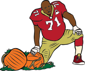 clip art clipart svg openclipart pumpkin man american football 运动 usa player nfl athlete san francisco 49ers 剪贴画 男人 美国 足球