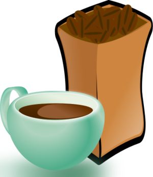 clip art clipart svg openclipart green coffee cup drink sack beans coffeebean bean coffee bean coffeebeans mocha 剪贴画 绿色 草绿 饮料 饮品