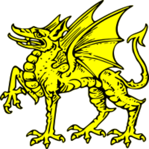 clip art clipart svg color public domain yellow 动物 vintage symbol heraldry beast dragon heraldic asian 剪贴画 颜色 符号 黄色