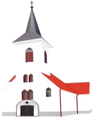 building clip art clipart svg openclipart red church cross religion christian jesus catholic christ 婚礼 anglican 剪贴画 红色 建筑 建筑物 宗教