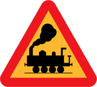 clip art clipart image svg openclipart 交通 sign train warning traffic triangle roadsign international rules intersection train crossing steam train 剪贴画 标志 路标 三角形