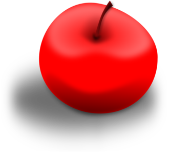 clip art clipart svg openclipart red 食物 apple fruit shadow crop produce 剪贴画 红色 阴影 水果