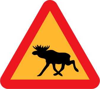 clip art clipart image svg openclipart 动物 交通 sign warning traffic triangle wild roadsign international rules moose elk 剪贴画 标志 路标 三角形