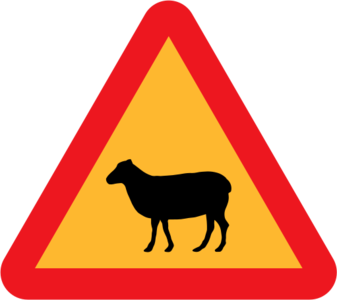 clip art clipart image svg openclipart 动物 交通 sign warning sheep traffic danger triangle roadsign international rules 剪贴画 标志 路标 危险 警告 三角形