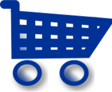 clip art clipart svg openclipart color 食物 blue wheels 图标 symbol shopping shop cart e-commerce logo groceries supermarket push trolley 剪贴画 颜色 符号 蓝色