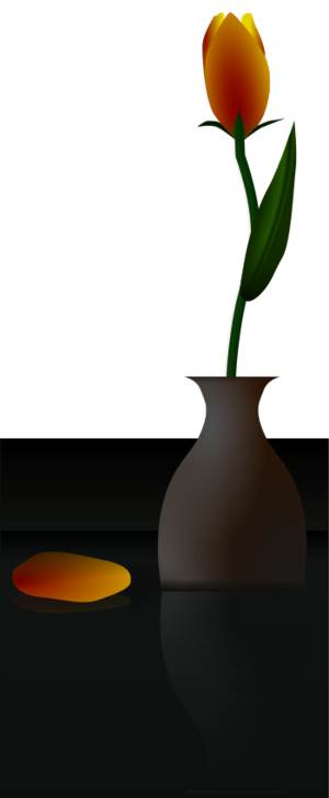 clip art clipart image svg openclipart green color 花朵 nature plant yellow orange table pot fall vase petal florist tulip 剪贴画 颜色 绿色 草绿 黄色 植物 橙色