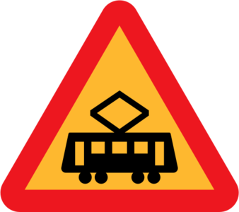clip art clipart image svg openclipart 交通 sign warning traffic triangle roadsign international rules intersection tram tram crossing 剪贴画 标志 路标 三角形