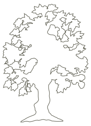 clip art clipart svg public domain tree silhouette outline 剪贴画 剪影 树木