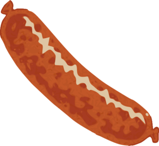 clip art clipart svg openclipart brown color 食物 eating cook meat eat bun sausage barbecue frankfurter hot dog 剪贴画 颜色 吃的