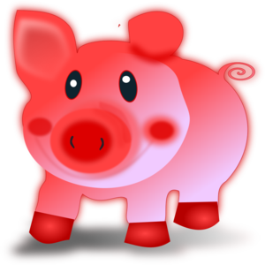 clip art clipart svg openclipart red color 动物 cartoon bank smiling pig piggy comic domestic piglet sow 剪贴画 颜色 卡通 红色 微笑