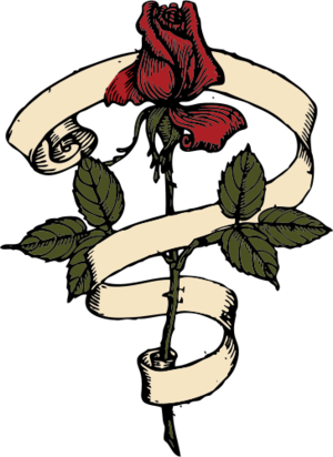 clip art clipart svg openclipart green red 花朵 plant scroll message decoration rose tape stem florist 剪贴画 装饰 绿色 草绿 红色 植物 信息