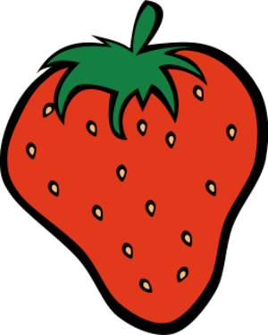 clip art clipart svg openclipart red 食物 plant 爱情 fruit berries strawberry half cream 剪贴画 红色 植物 水果