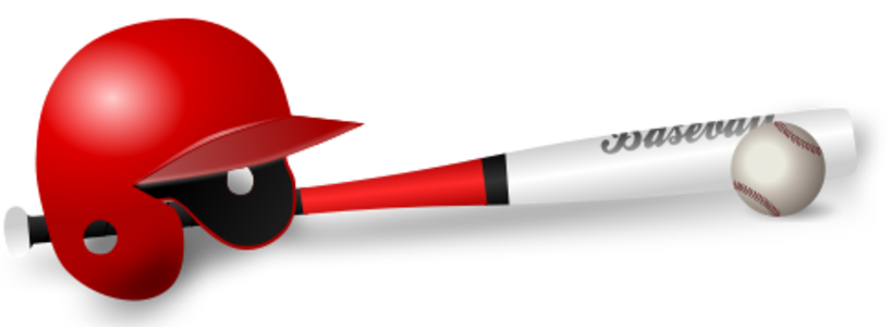 clip art clipart svg openclipart red color white ball 运动 baseball helmet stick bat club 剪贴画 颜色 白色 红色 球