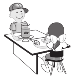 clip art clipart svg openclipart desk grayscale 男孩 school biology science education physics 女孩 table practice studying study learn teach practical 剪贴画 去色 学校