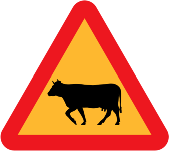 clip art clipart image svg openclipart 动物 cow 交通 sign farm warning traffic danger triangle roadsign international rules cattle cows 剪贴画 标志 路标 危险 警告 三角形
