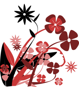 clip art clipart svg garden openclipart red black 花朵 plant drawing outline spring petal stem florist 剪贴画 黑色 红色 植物 春天 春季 花园
