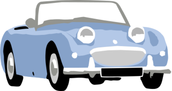 clip art clipart svg openclipart black blue classic vintage car vehicle automobile automotive retro front view 1950s austin 剪贴画 黑色 蓝色 小汽车 汽车 复古