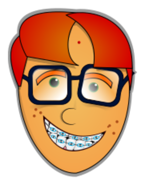 clip art clipart svg openclipart color kid 男孩 cartoon teeth mouth head caricature man character lines smiling human comic hair glasses male guy geek creature nerd human being pose nerdy annoyed annoying fussy petty picky strict prothesis 剪贴画 颜色 卡通 男人 男性 人类 微笑 人 小孩 儿童 头发 毛发 漫画 荒诞