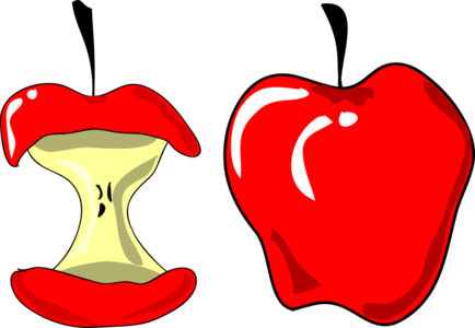 clip art clipart svg openclipart red color 食物 leaf cartoon healthy apple fruit cut crop slice apples produce fresh half cutting 剪贴画 颜色 卡通 红色 树叶 叶子 水果