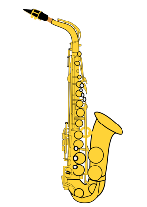 clip art clipart svg openclipart yellow 音乐 play instrument orchestra clasical music gold jazz blowing instrument musical instrument concert contour classical playing saxophone sax alto alto saxophone gold-lacquered brass instrument cornet 剪贴画 黄色 轮廓 黄金 金色 乐器