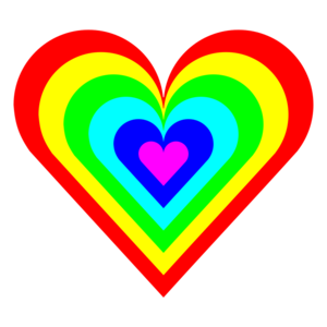 clip art clipart svg openclipart color 爱情 sign symbol emotion heart rainbow loving affection gay hippie 剪贴画 颜色 符号 标志 心形 心脏