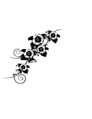 clip art clipart svg openclipart black 花朵 nature white vintage flowers background decorative decoration pattern wall wallpaper swirl template wal decoration 剪贴画 装饰 黑色 白色 花样