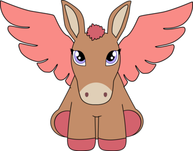 clip art clipart svg openclipart brown color 动物 fly wings flying cartoon pink cute comic horse donkey pegasus pony mule winged 剪贴画 颜色 卡通 可爱 粉红 粉红色 飞行