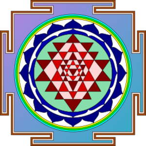 clip art clipart svg colorful public domain sign symbol religion religious hindu hinduism mystic mandala sri yantra tantric 剪贴画 符号 标志 彩色 宗教 多彩