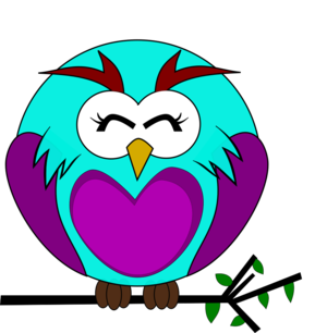 clip art clipart svg openclipart colorful color nature 动物 bird branch cartoon character night owl cute purple hunter eyes large woodstand eyed 剪贴画 颜色 卡通 彩色 可爱 鸟 多彩 大型的 紫色