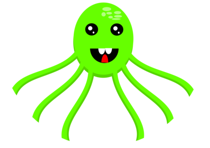 clip art clipart svg openclipart green 动物 cartoon 图标 sign symbol fish sea ocean happy character smiling smile cute comic paul octopus seafood tentacles 剪贴画 符号 标志 卡通 绿色 草绿 海洋 微笑 可爱