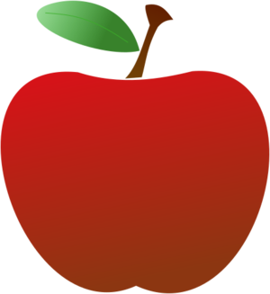 clip art clipart svg openclipart green red 食物 leaf apple fruit shadow crop eat produce fresh simple apple veggies 2d slightly transparent 剪贴画 绿色 草绿 红色 阴影 吃的 树叶 叶子 水果
