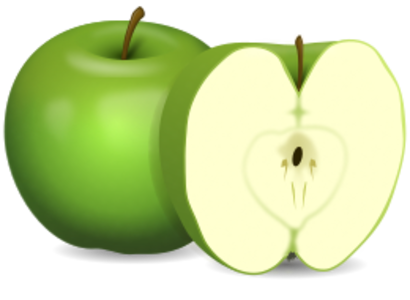 clip art clipart svg openclipart green color 食物 leaf healthy apple fruit cut crop fruits slice apples produce fresh whole half green apples cutting 剪贴画 颜色 绿色 草绿 树叶 叶子 水果