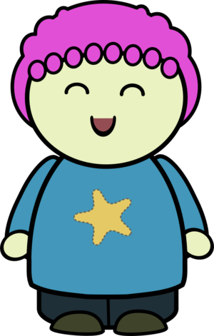 clip art clipart svg openclipart color woman child kid 人物 cartoon female happy character person 女孩 stars pink smiling smile comic curly hair chubby 剪贴画 颜色 卡通 女人 女性 人类 微笑 小孩 儿童 头发 毛发 粉红 粉红色
