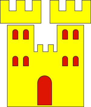 building svg architecture yellow tower medieval castle heraldic 黄色 建筑 建筑物
