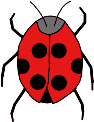 clip art clipart svg openclipart red color nature 动物 cartoon insect outline bug ladybug spots ladybird lineart colinglover.com 剪贴画 颜色 卡通 线描 线条画 红色