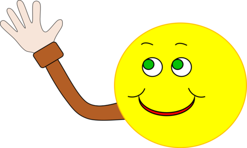 clip art clipart svg openclipart sign symbol head hand happy round face smile cute smiley waving wave one emoticon sexy smilie hello hi handed 剪贴画 符号 标志 微笑 手 可爱