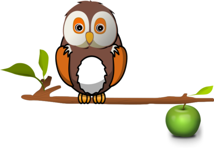 clip art clipart svg openclipart colorful color nature 动物 bird branch tree cartoon apple character night owl cute hunter eyes large sitting woodstand eyed 剪贴画 颜色 卡通 彩色 树木 可爱 鸟 多彩 大型的