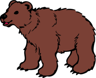 clip art clipart svg openclipart brown simple color 动物 mammal outline head bear zoo biology zoology walking wildlife wild large huge feet grizzly grayy salk gigantic zoung 剪贴画 颜色 哺乳类动物 大型的