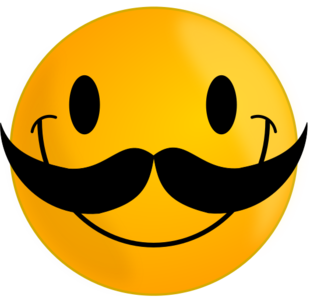 clip art clipart svg openclipart color yellow 图标 sign happy chat face smile beard mustache smiley big eyes social emoticon conversation emote facebook cheeky cheekey oversized 剪贴画 颜色 标志 黄色 微笑 聊天