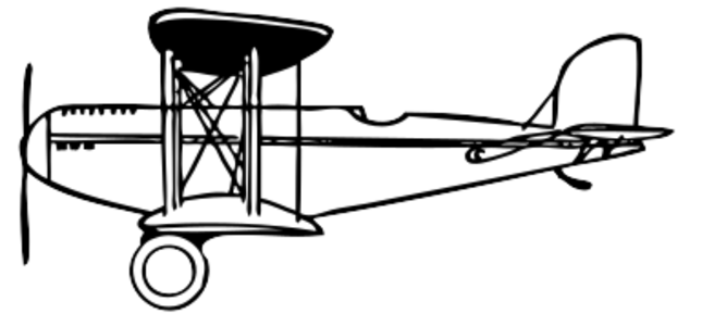 clip art clipart svg openclipart black fly flying classic old history white transportation outline airplane aircraft two plane lineart flight style view side seat biplane seater 剪贴画 线描 线条画 黑色 白色 运输 飞行 历史