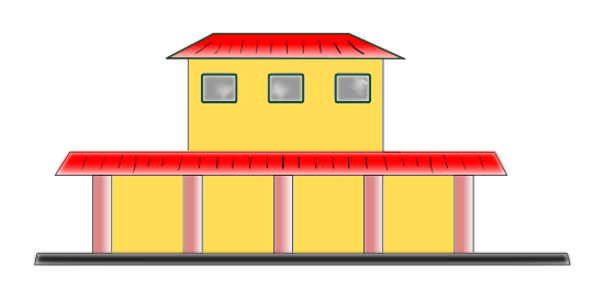 building clip art clipart house svg openclipart red color yellow railroad train railway passengers stop load station trains train station depot regularly unload freight 剪贴画 颜色 红色 黄色 建筑 建筑物 房子 屋子 房屋