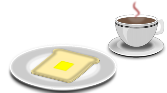 clip art clipart svg openclipart simple coffee drink color 食物 dish plate eating breakfast eat serving meal butter toast 剪贴画 颜色 饮料 饮品 吃的
