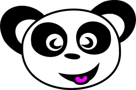clip art clipart svg openclipart black 动物 white cartoon bear zoo happy kids smile panda ears creature teddy animal face funny face panda face paws giant laugh 剪贴画 卡通 黑色 白色 微笑 小孩 儿童