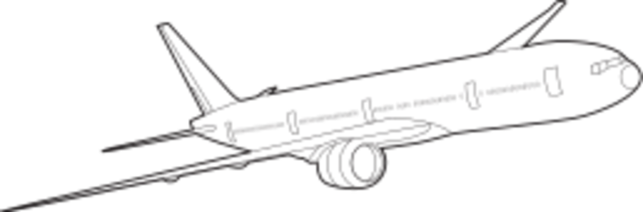 clip art clipart svg public domain 交通 outline airplane aircraft jet plane 剪贴画