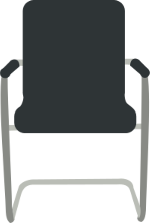 clip art clipart svg openclipart black work workdesk desk cartoon office front view furniture chair indoor armchair desk chair 剪贴画 卡通 黑色 办公
