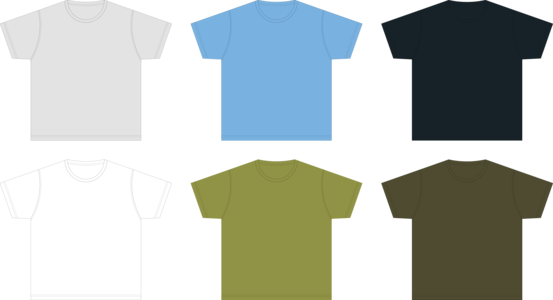 clip art clipart svg openclipart color blank shirt set t-shirt size selection template tee print on t-shirt t-shirt printing printings xl 剪贴画 颜色